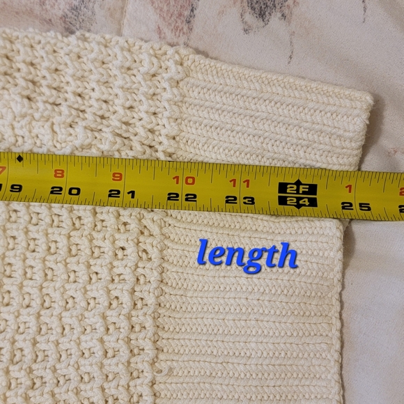 GAP open chunky knit short sleeve cardigan with waterfall front and pleated back - Picture 6 of 8